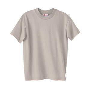 Hanes Youth Heavyweight 50/50 Crew Neck Tee - Dark/Color Sand
