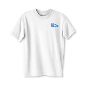 Hanes Youth Heavyweight 50/50 Crew Neck Tee - White/Neutral