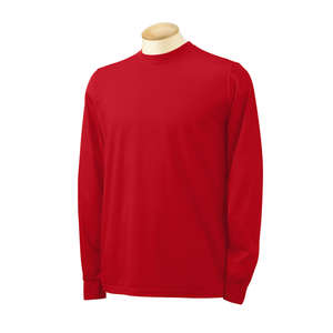 Augusta Sportswear Long Sleeve 100% Polyester Wicking Tee - Dark/All Red