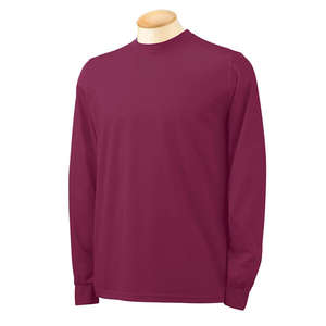 Augusta Sportswear Long Sleeve 100% Polyester Wicking Tee - Dark/All Maroon