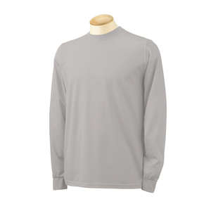 Augusta Sportswear Long Sleeve 100% Polyester Wicking Tee - Dark/All Silver, Gray