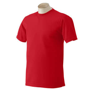 Augusta Sportswear Short Sleeve 100% Polyester Wicking Tee - Dark/All Red