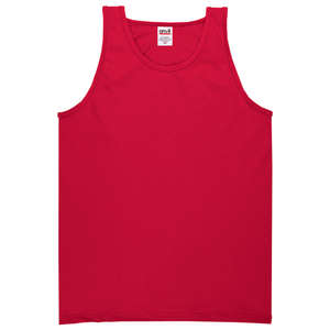 Anvil Cotton Tank - Dark/Color Red