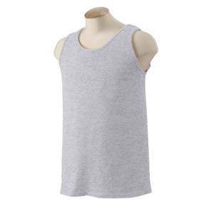 Gildan Ultra Cotton Tank - Light/Heather Gray, Ash