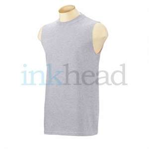 Gildan Ultra Cotton Sleeveless Tee - Light/Heather Gray, Ash