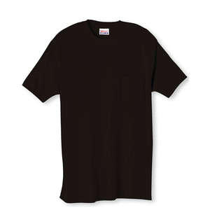 Hanes Beefy-T with Pocket - Dark/Color Black