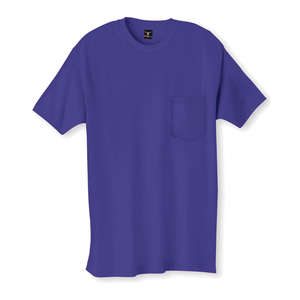 Hanes Beefy-T with Pocket - Dark/Color Purple