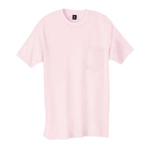 Hanes Beefy-T with Pocket - Dark/Color Pink, Pale