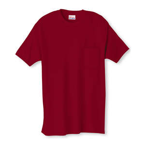 Hanes Beefy-T with Pocket - Dark/Color Red, Cardinal