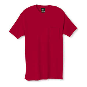 Hanes Beefy-T with Pocket - Dark/Color Red, Deep