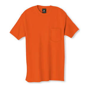 Hanes Beefy-T with Pocket - Dark/Color Orange