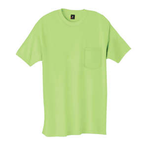 Hanes Beefy-T with Pocket - Dark/Color Green, Lime