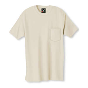 Hanes Beefy-T with Pocket - White/Neutral Natural