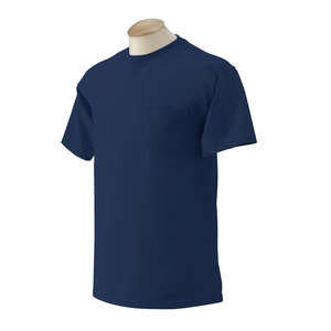 Gildan Ultra Cotton Pocket Tee - Dark/Color Blue, Navy