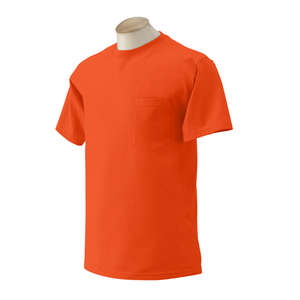 Gildan Ultra Cotton Pocket Tee - Dark/Color Orange