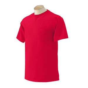 Gildan Ultra Cotton Pocket Tee - Dark/Color Red