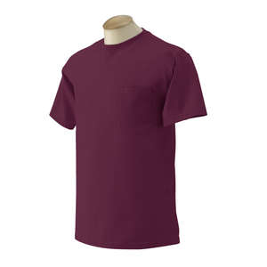 Gildan Ultra Cotton Pocket Tee - Dark/Color Maroon