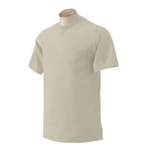 Gildan Ultra Cotton Pocket Tee - Dark/Color Sand
