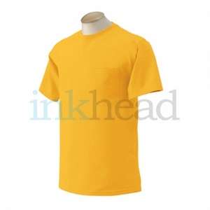 Gildan Ultra Cotton Pocket Tee - Dark/Color Gold