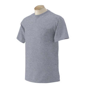 Gildan Ultra Cotton Pocket Tee - Light/Heather Gray, Sport