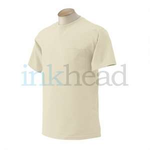 Gildan Ultra Cotton Pocket Tee - White/Neutral Natural