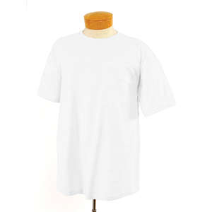 Custom Promotional Jerzees Heavyweight 100% Cotton Pocket Tee - White/Neutral