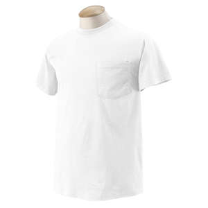 Fruit of the Loom Heavy Cotton Pocket Tee - White/Neutral White