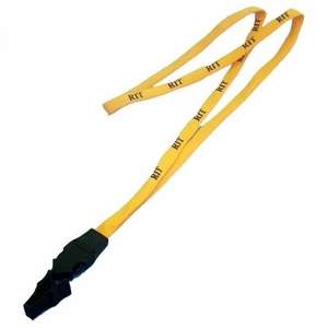 Custom Promotional Plastic Quick-Apart Bulldog Clip Lanyard - (3/8)