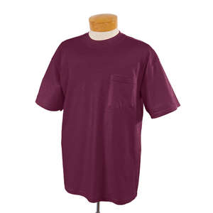 Jerzees 50/50 Pocket Tee - Dark/Color Maroon