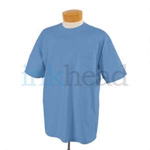 Jerzees 50/50 Pocket Tee - Dark/Color Blue, Light