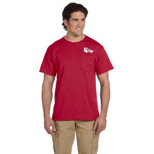 Custom Promotional Jerzees 50/50 Pocket Tee - Dark/Color