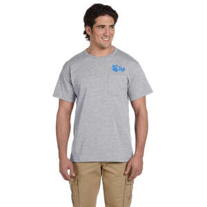 Custom Promotional Jerzees 50/50 Pocket Tee - Light/Heather