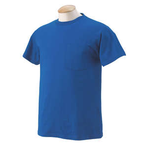 Fruit of the Loom 50/50 Pocket Tee - Dark/Color Blue, Royal