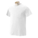 Business Adult T-Shirts - Fruit of the Loom 50/50 Pocket Tee - White/Neutral