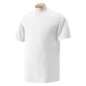 Gildan Ultra Blend 50/50 Pocket Tee - White/Neutral White