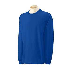 Gildan Ultra Cotton Long Sleeve Tee - Dark/Color Blue, Royal