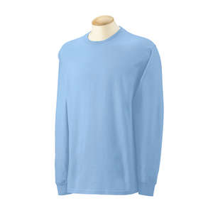 Gildan Ultra Cotton Long Sleeve Tee - Dark/Color Blue, Light