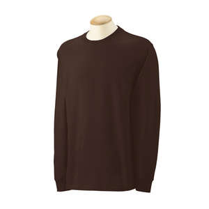 Gildan Ultra Cotton Long Sleeve Tee - Dark/Color Chocolate, Dark