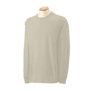 Gildan Ultra Cotton Long Sleeve Tee - Dark/Color Sand