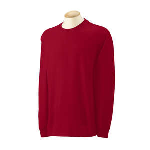 Gildan Ultra Cotton Long Sleeve Tee - Dark/Color Red, Cardinal
