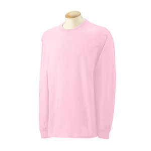 Gildan Ultra Cotton Long Sleeve Tee - Dark/Color Pink, Light