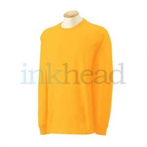 Gildan Ultra Cotton Long Sleeve Tee - Dark/Color Gold