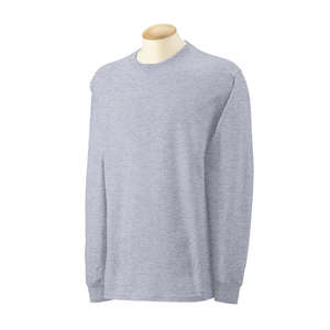 Gildan Ultra Cotton Long Sleeve Tee - Light/Heather Gray, Sport