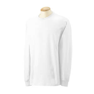 Gildan Ultra Cotton Long Sleeve Tee - White/Neutral White