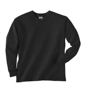 Gildan Youth Ultra Cotton Long Sleeve Tee - Dark/Color Black