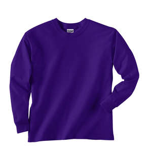 Gildan Youth Ultra Cotton Long Sleeve Tee - Dark/Color Purple