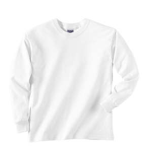 Gildan Youth Ultra Cotton Long Sleeve Tee - White/Neutral White