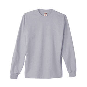 Anvil 100% Heavyweight Cotton Long Sleeve Tee - Light/Heather