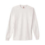 Promotional T-Shirts - Anvil 100% Heavyweight Cotton Long Sleeve Tee - White/Neutral