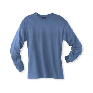 Hanes Long Sleeve Beefy-T - Dark/Color Blue, Denim